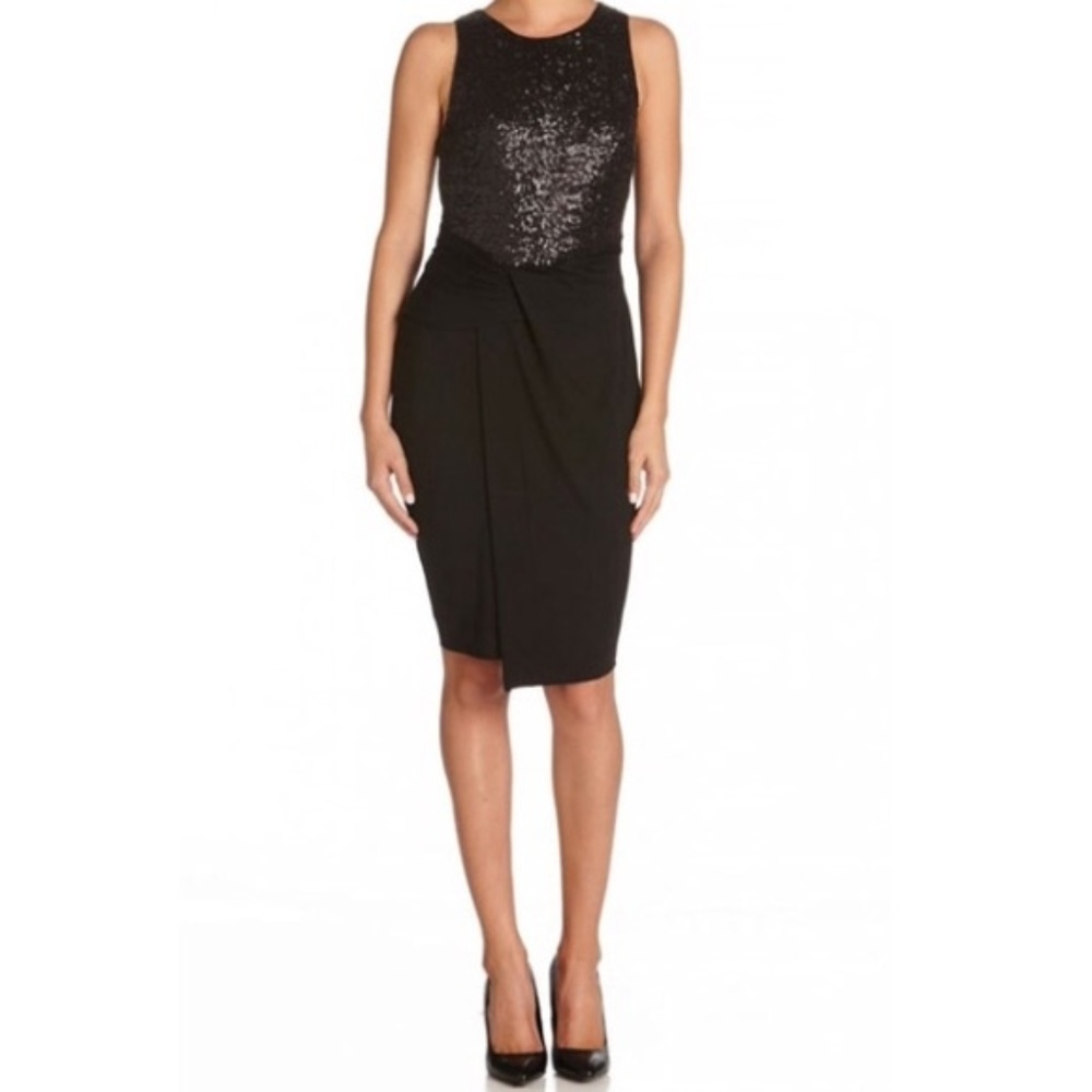 Bailey 44 Black Sequin Cocktail Dress